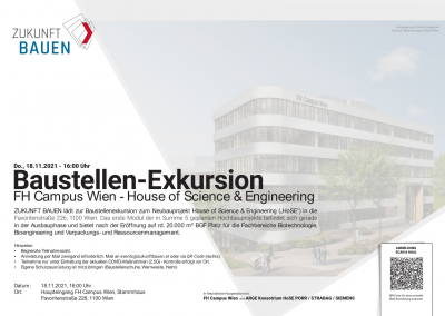 ZB-Exkursion – Baustellenexkursion FH Campus Wien HoSE